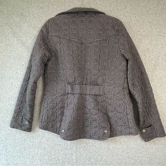 Womens Kerrits Quilted Equestrian Lightly Insulated Gray Jacket sz. Medium #AD - Picture 2 of 12